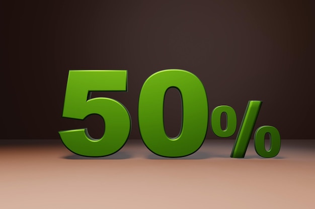 Purchase promo marketing 50 percent off discount favorable loan
offer green text number 3d render