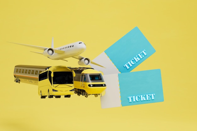 Photo purchase of tickets for travel by different transport plane train and bus and tickets for them