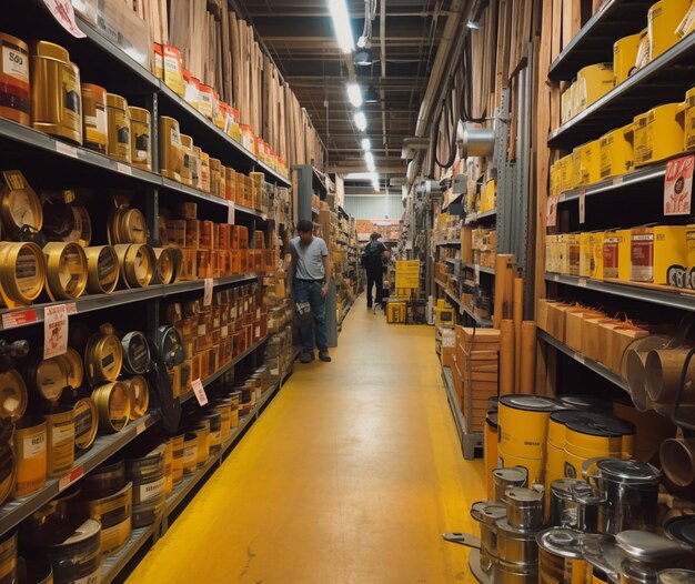 Purchasing home improvement supplies at a hardware