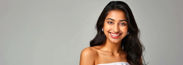 Pure Beauty Indian Woman Holding Cream Jar with Delight