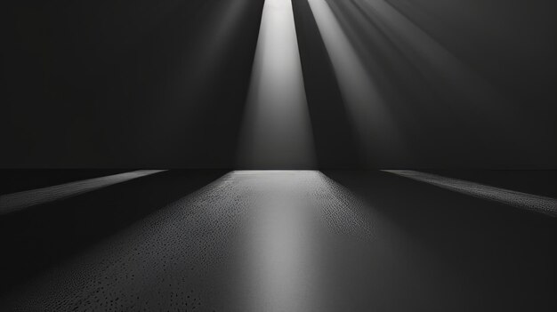 A pure black background with a beam of light shining in the middle