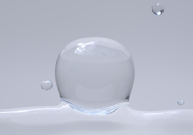 Pure Cosmetics Product. closeup liquid bubbles, molecules of liquid bubbles on the background.