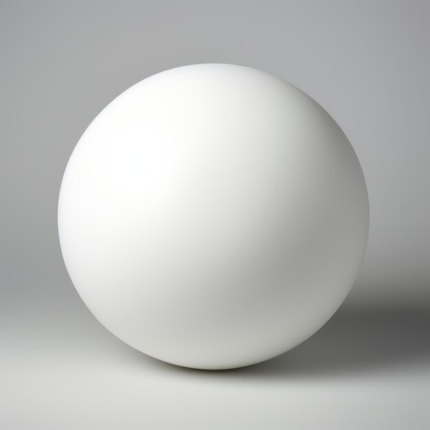 Pure Elegance The White Sphere on a Clean Background