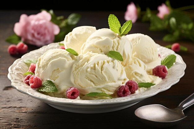 Pure Perfection Vanilla Ice Cream Delight