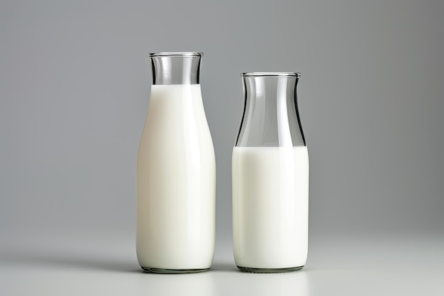 Pure and Refreshing The Allure of Fresh Milk in Glass Bottles