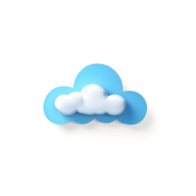 Pure Simplicity Embracing the Cloud in an Elegant White Logo