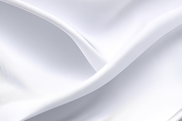 Photo pure white satin cloth with crease waves and silky drape fabric pattern wallpaper background