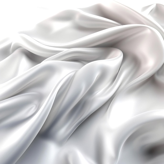 Photo pure white satin fabric