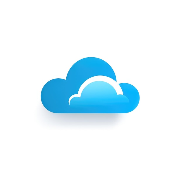 Purely Cloud Een minimalistisch en onberispelijk logo op een witte achtergrond