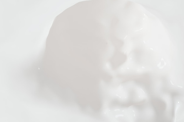 創造的な形の 3 d レンダリングで牛乳をはねかける純度