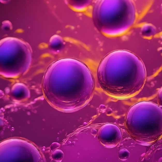 Purple abstract background oil bubble in water wallpaper