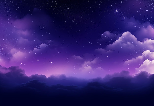 Фото Фиолетовый абстрактный фон с облаками дизайна космического неба