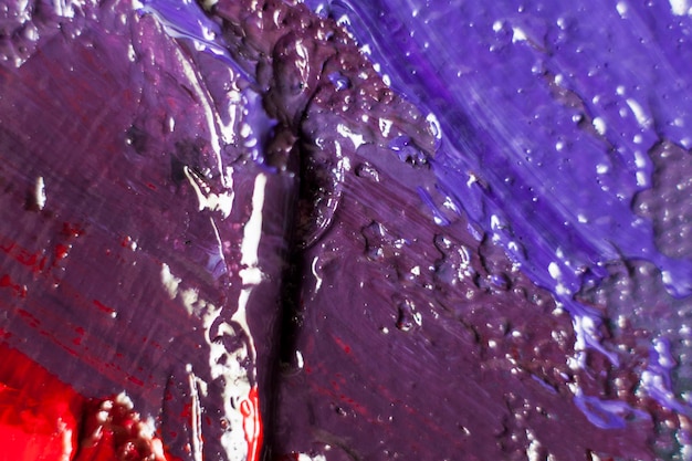 Purple abstract background with oil paints