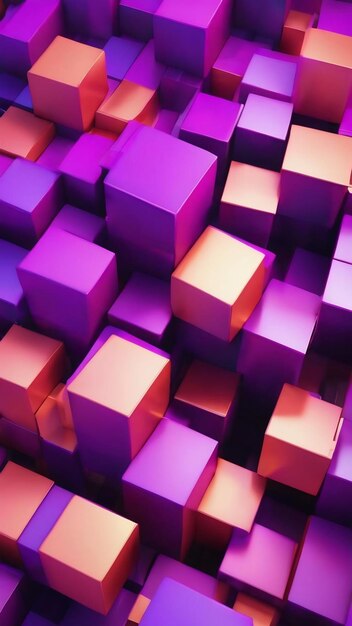 Purple abstract cube 3d background