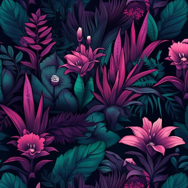 purple abstract flower background