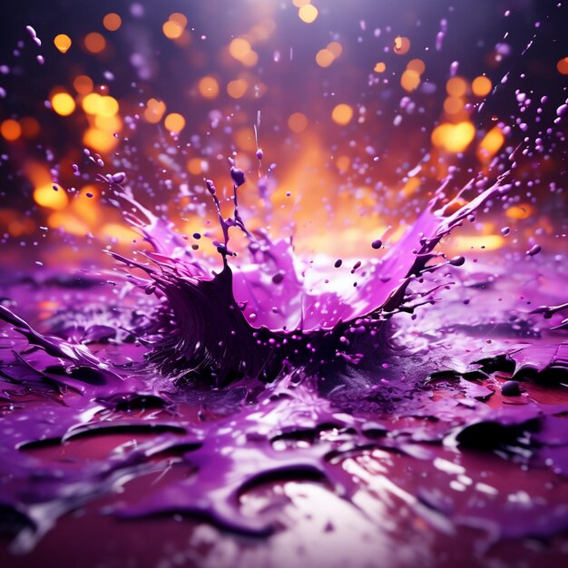 Purple abstract holi splash