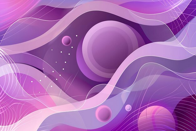 Photo a purple abstract painting of bubbles and bubbles