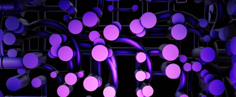 Photo purple abstract techno lights background