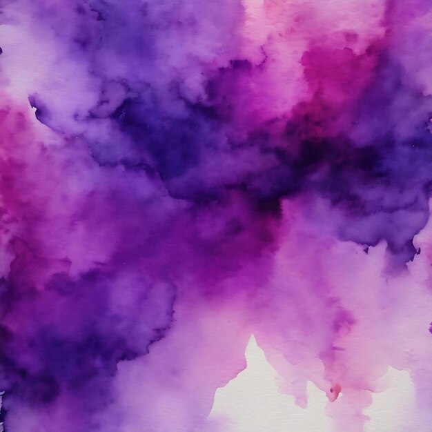 Purple abstract watercolor background on textured paper