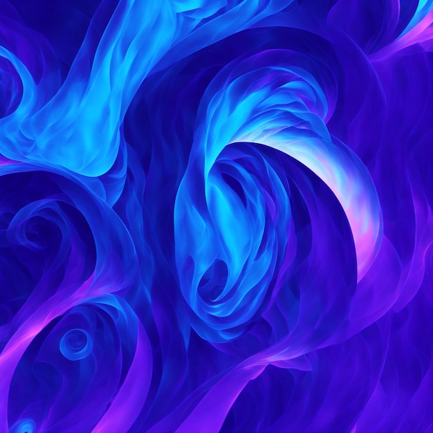 写真 カラフルな渦巻きのある紫と青の壁紙