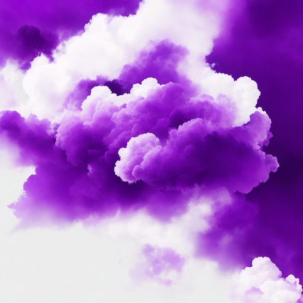 Фото Фиолетово-белый печатный фон с абстрактным облачным небом