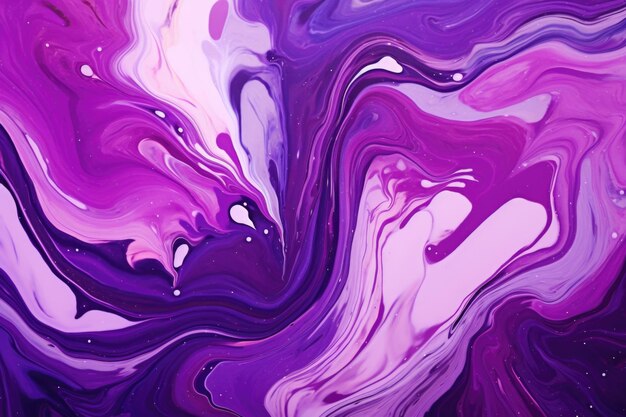 Photo purple background in form of marble liquid fluid flowing