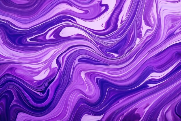 Photo purple background in form of marble liquid fluid flowing