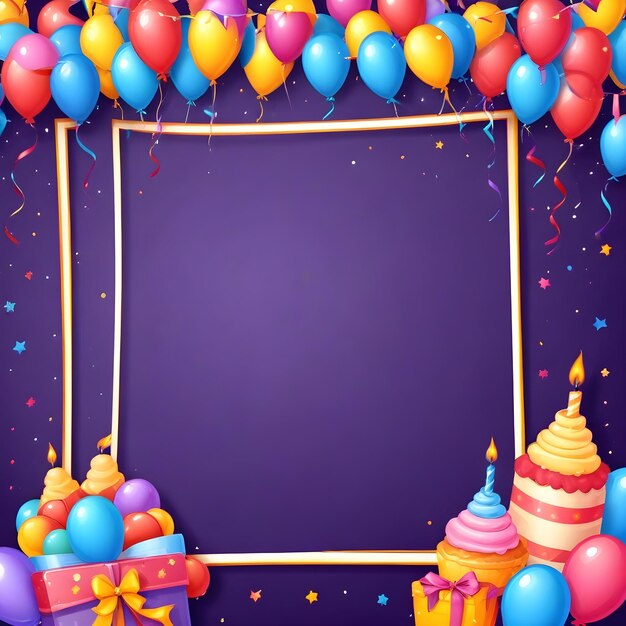 a purple background with balloons and a purple board with the words  the word party  on it