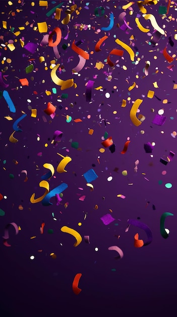 A purple background with confetti and the word " confetti " on it.