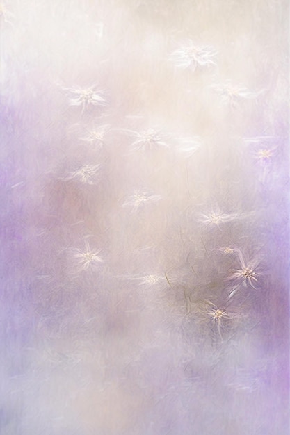 Photo a purple background with dandelions blowing in the wind