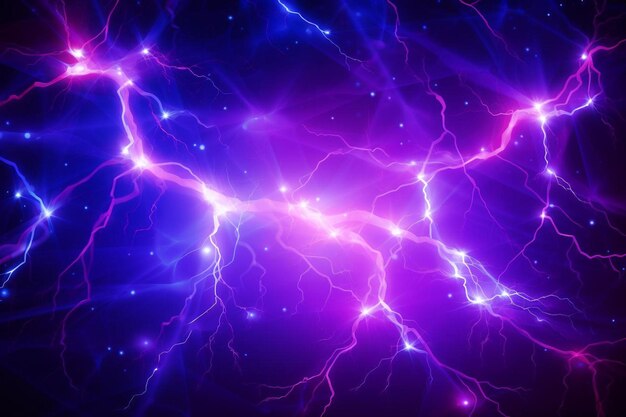 Photo a purple background with lightning bolts and a purple background