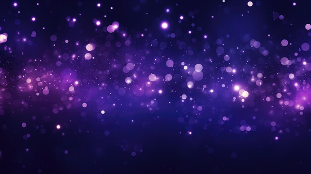 a purple background with lights shining in the distance