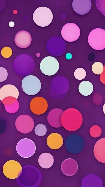 A purple background with a pattern of circles and stars