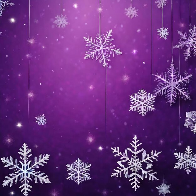 A purple background with a pattern of snowflakes and stars