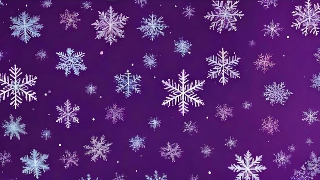 A purple background with a pattern of snowflakes