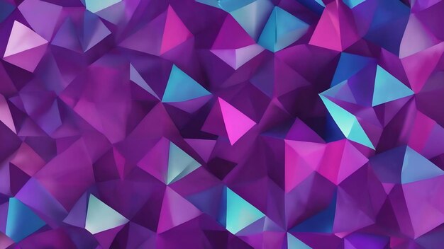 A purple background with a pattern of triangles and a blue background