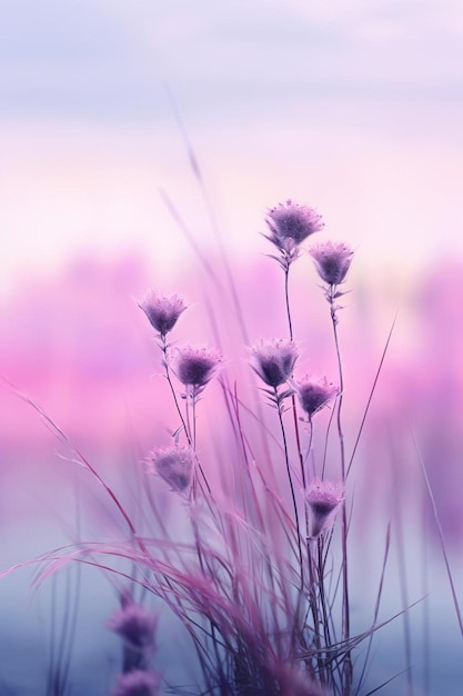 a purple background with purple flowers and the word  spring  in the background