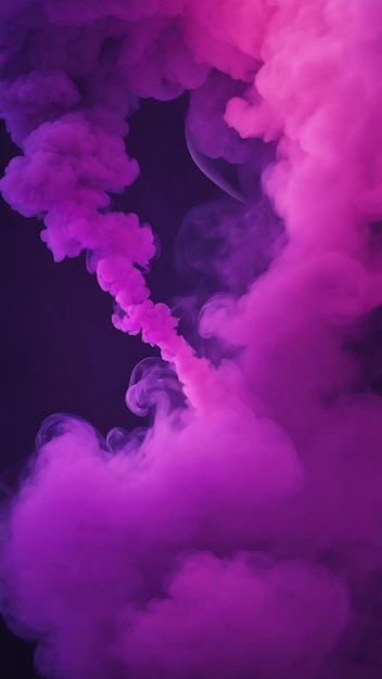 A purple background with a smoke trail in the center