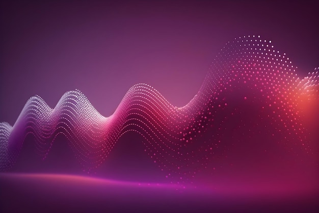 Photo a purple background with a wave and the words'wave'on it