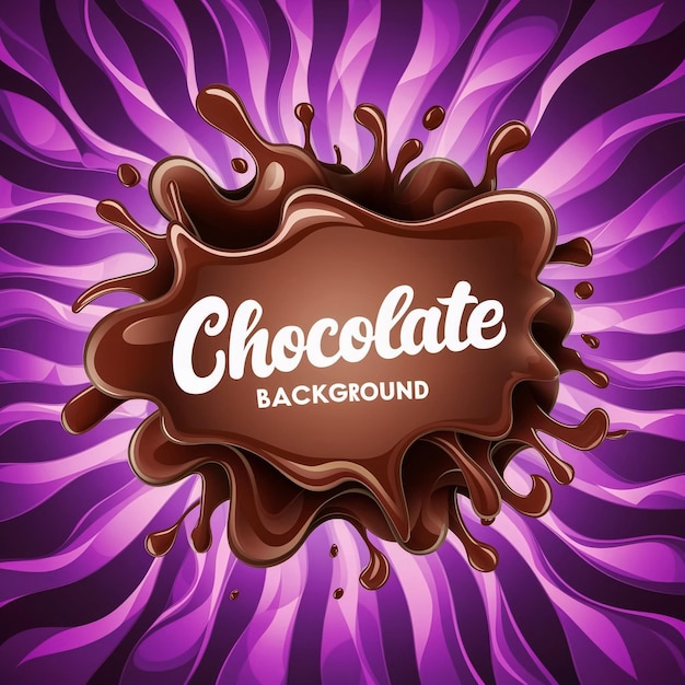 a purple background with the word chocolate on it