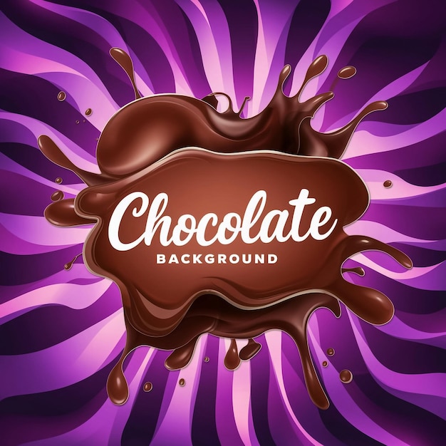 a purple background with the word chocolate written on it