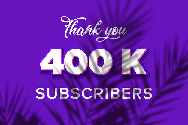 A purple background with the words 400 k and the words 400 k on it