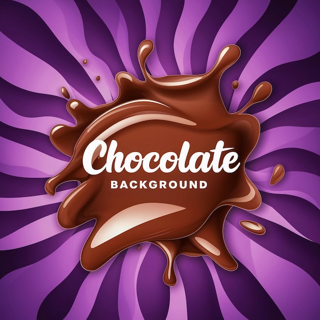 a purple background with the words chocolate on it