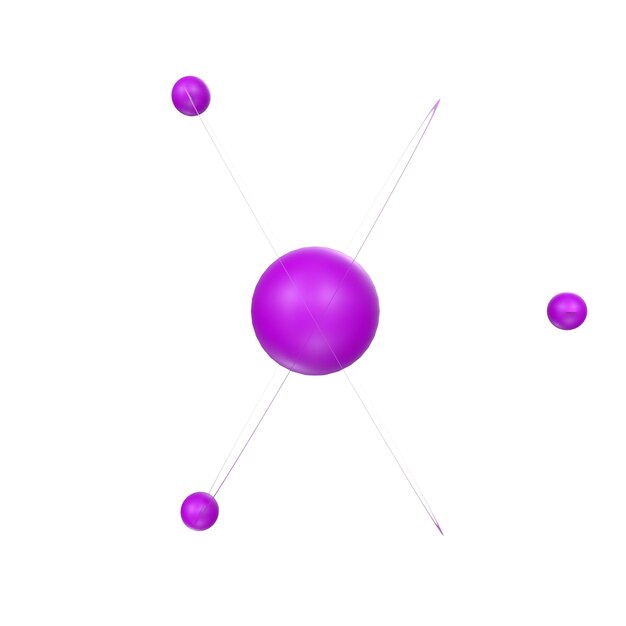 A purple ball with a stick that says x on it.