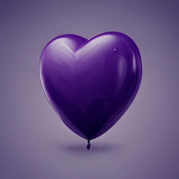 A purple balloon with a black dot on it