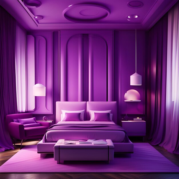 purple bedroom