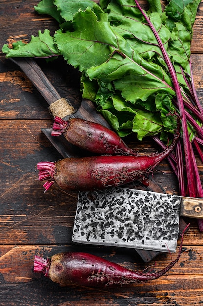 Purple beet on a cutting board