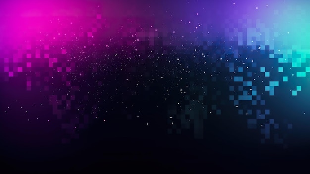 Purple and black background with a grid of squares and the words'tech'on it