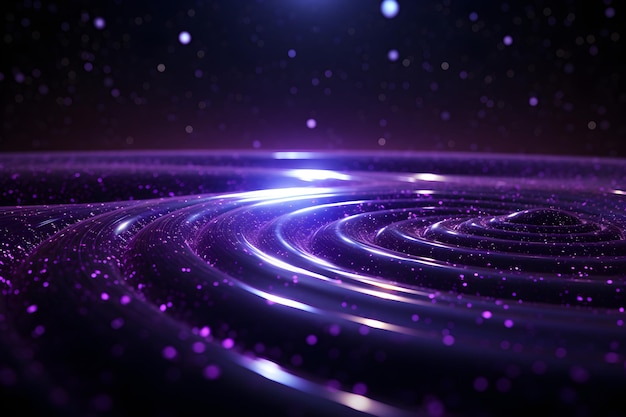 a purple and black background with a spiral design Surreal Galactic Core in Vivid Purple with