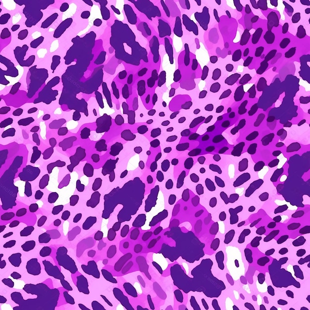 Purple and black leopard print fabric with a white background generative ai